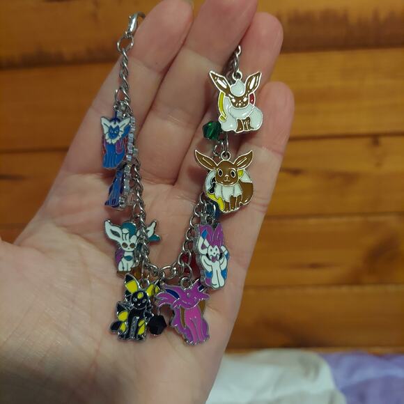 Eevee Evolutions Assorted Charms Metal Charm Bracelet - Picture 1 of 8